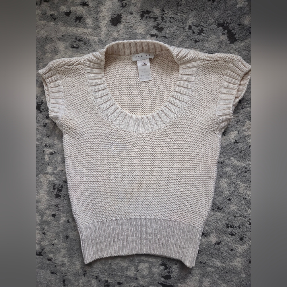 Celine Cream Knit Blouse